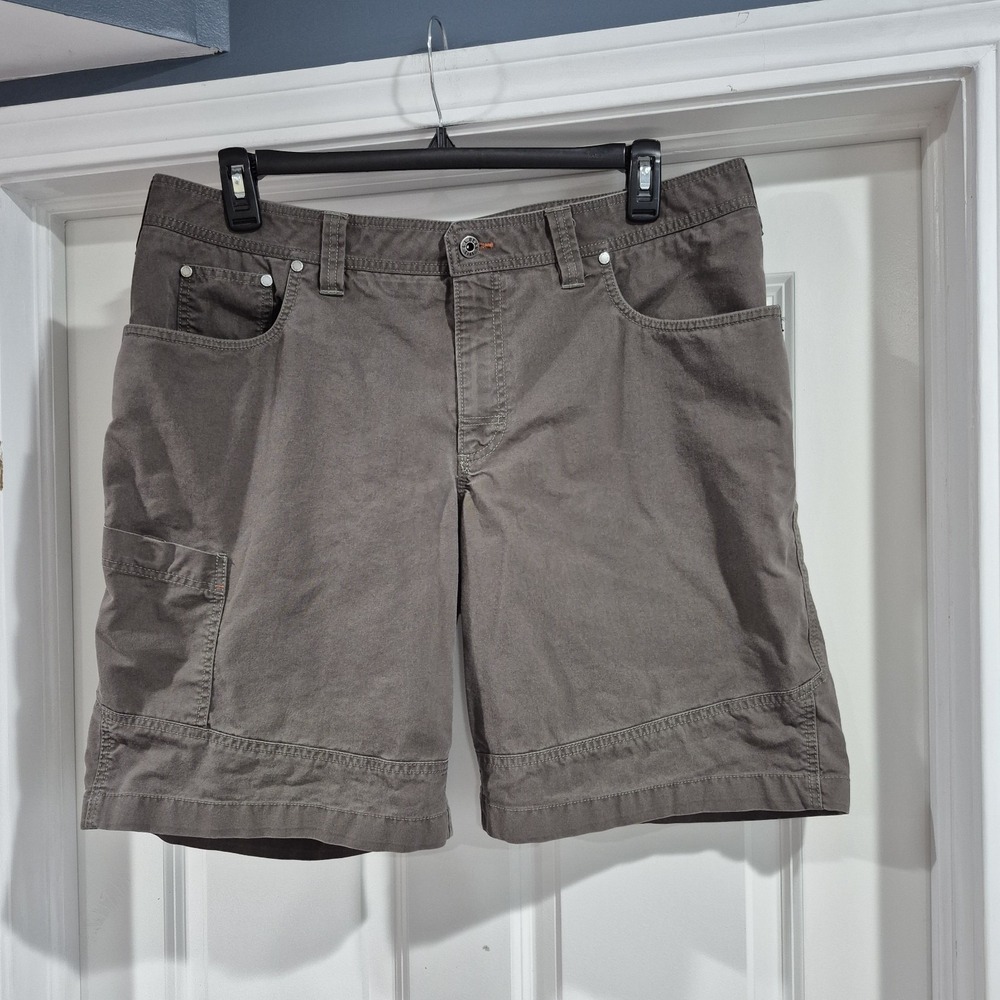 L.L. Bean Cargo Shorts Mens 38 Brown Canvas Utility Hiking Cotton Nylon Rugged